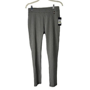 New Tommy Hilfiger Suit Pants in Black and White Floral Check Pattern Size 4